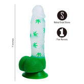 Maia LEIF - 7 Inch Leaf Print Dong with Suction Cup DONGS